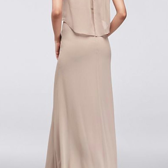 Crinkle Chiffon Sheath Bridesmaid Dress Mystic - Picture 6 of 6